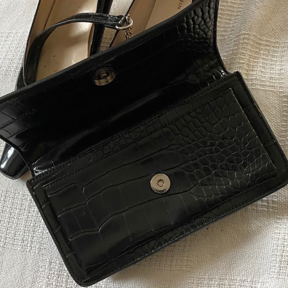 SOLD-Black Croc Bag